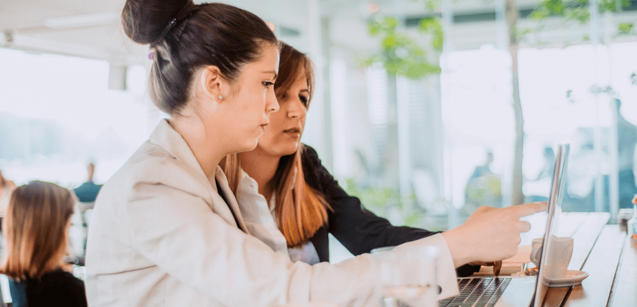 Women employees working
