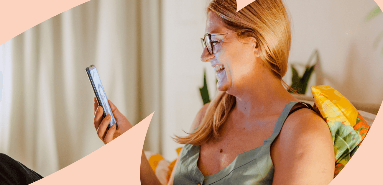 Woman using digital health service