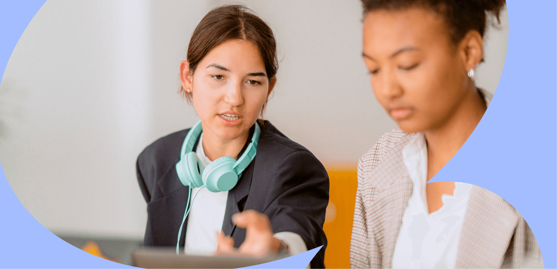Young employees working