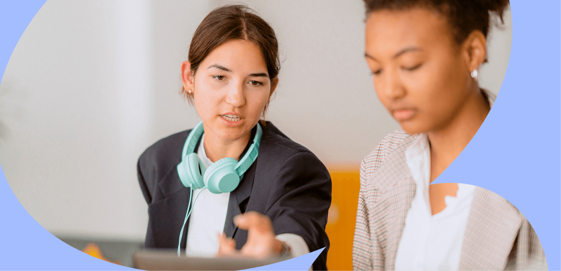 Young employees working